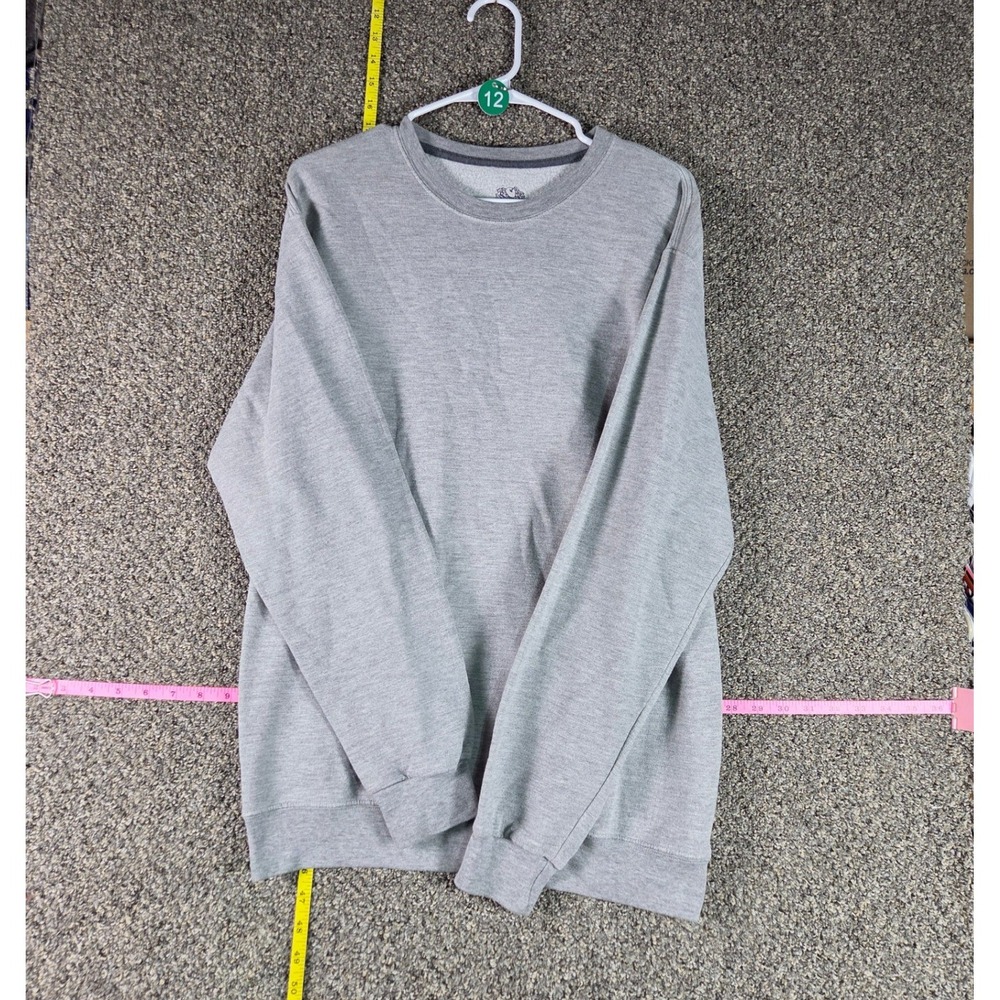 Fruit of the Loom Sweatshirt Women Medium Gray Crewneck Fleece Pullover